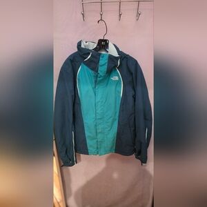 The North Face Blue and Green Ski Jacket